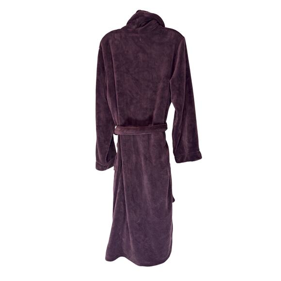 Restoration Hardware Luxury Plush Lounge Loungewear Long Robe Purple Medium - Picture 8 of 10